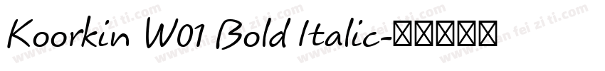 Koorkin W01 Bold Italic字体转换
